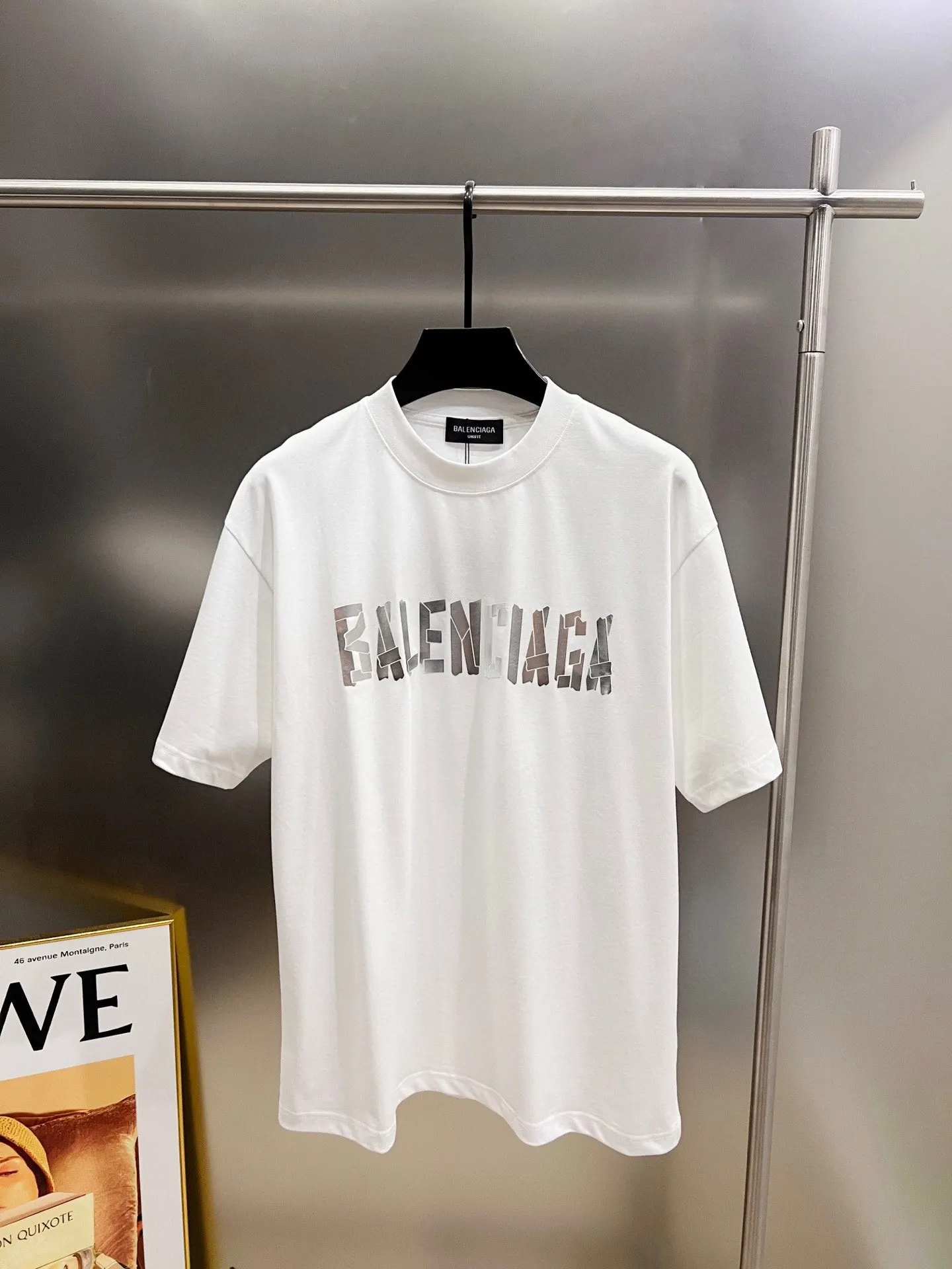 Balenciaga Black Logo Short Sleeve T-Shirt Loose Casual