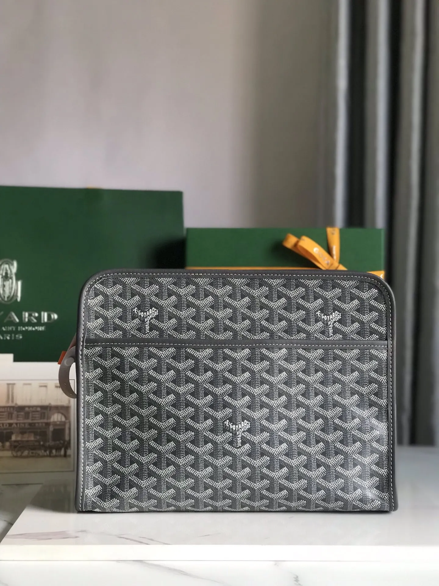 Goyard 黃色 牛皮 手拿包 精致手拿款