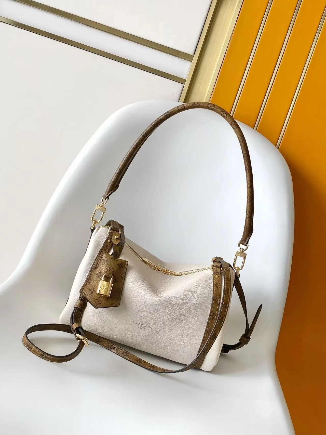 LV Keepall 黑色 米白 牛皮 旅行包 大容量旅行款