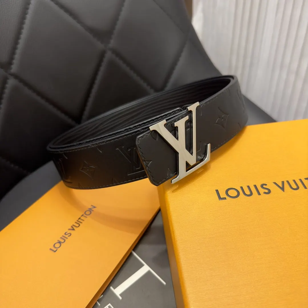 LV 白色 雙面腰帶 商務休閒款