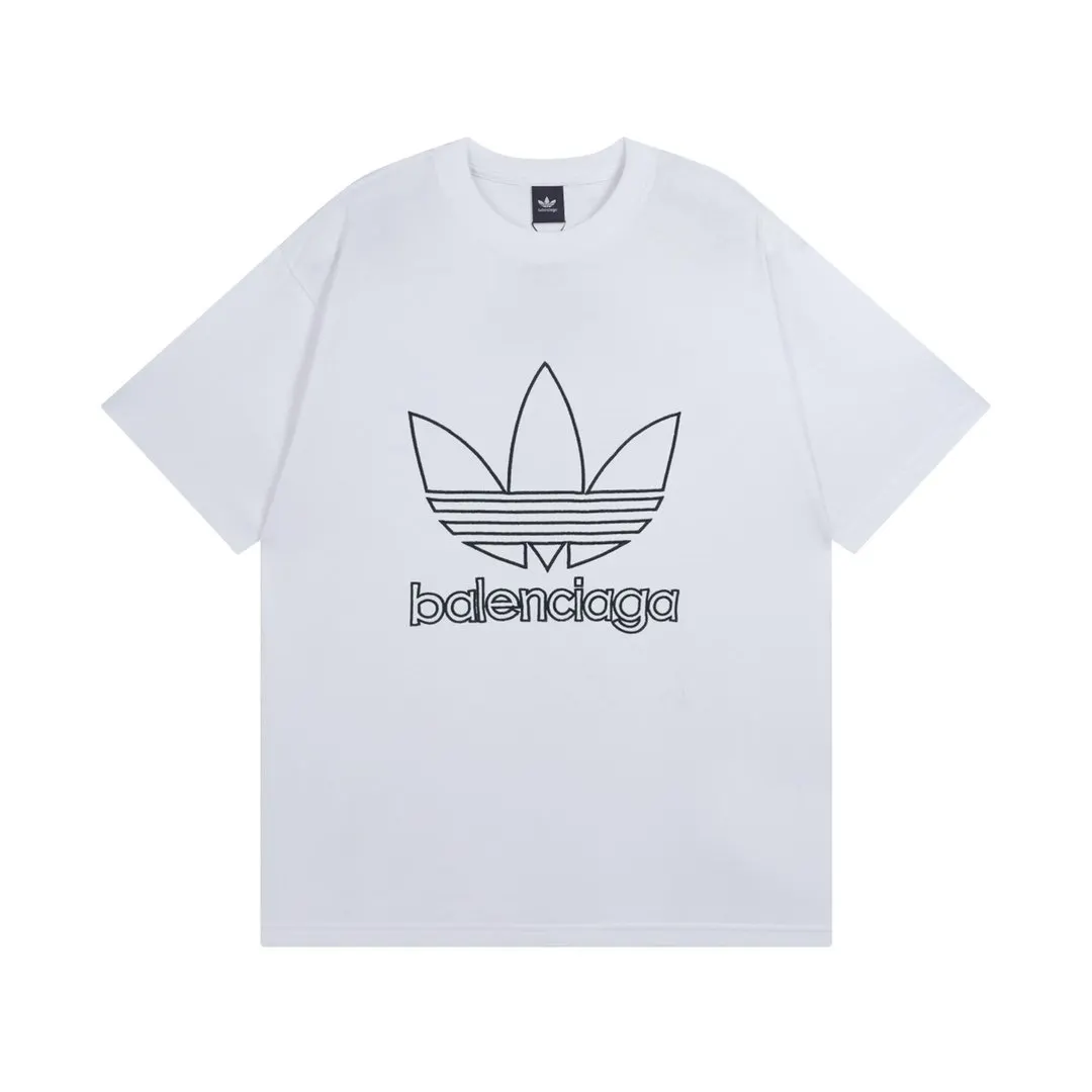 Adidas Letter Embroidery Short Sleeve T-Shirt Daily Versatile Style Image 1 Adidas Letter Embroidery Short Sleeve T-Shirt Daily Versatile Style Image 1