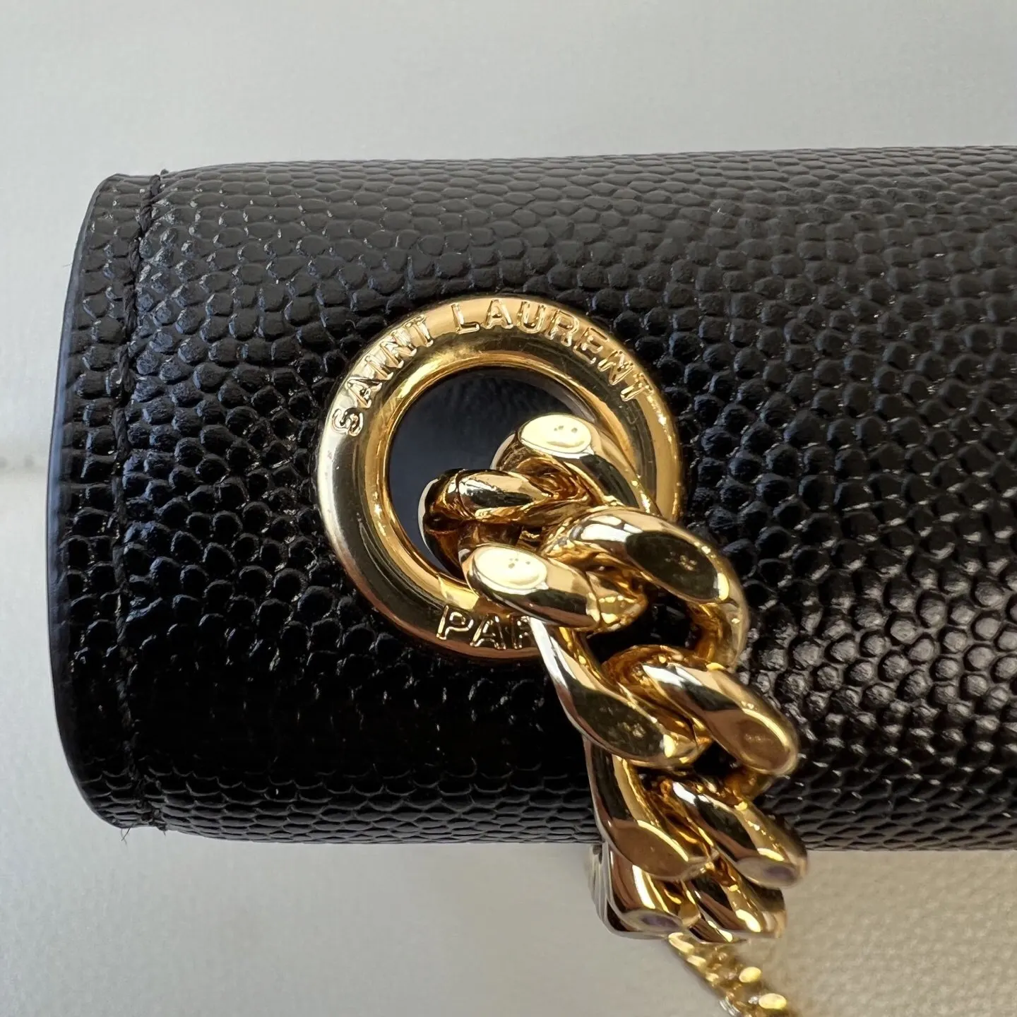 YSL 银色 金色 小牛皮 链条包 精致链条款