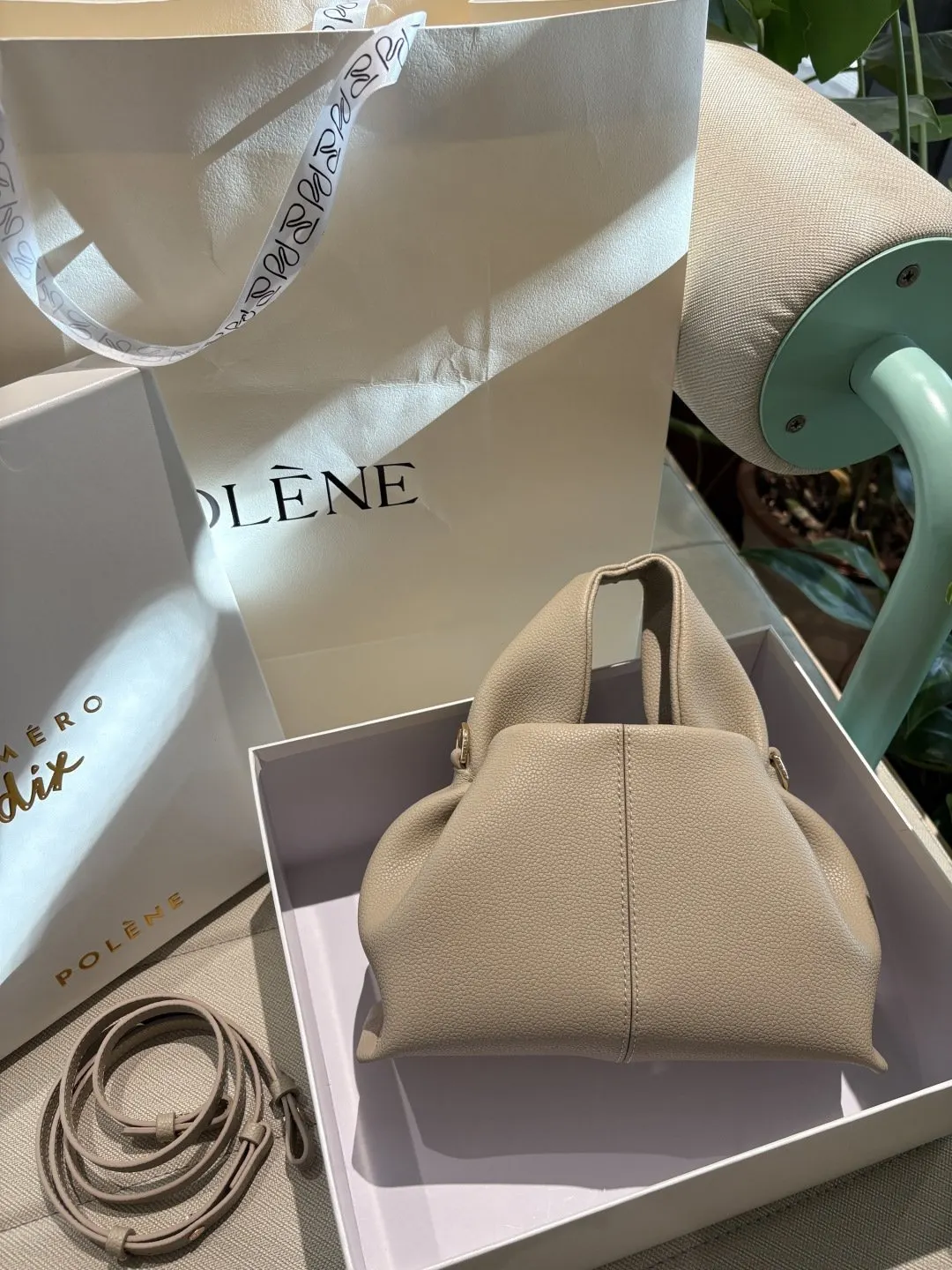 皮革 高 POLENE｜波灵恩云朵包 Nu er 斜背包 輕便斜挎款