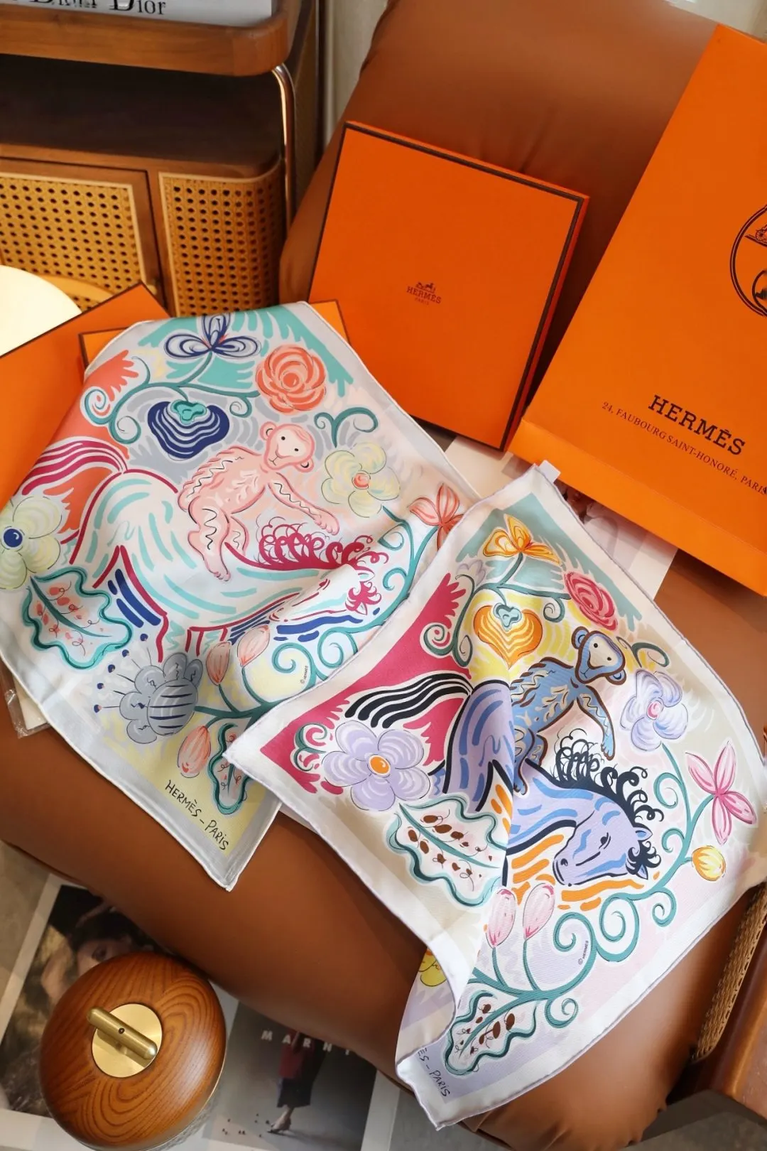 Hermes 丝巾 精致配飾款