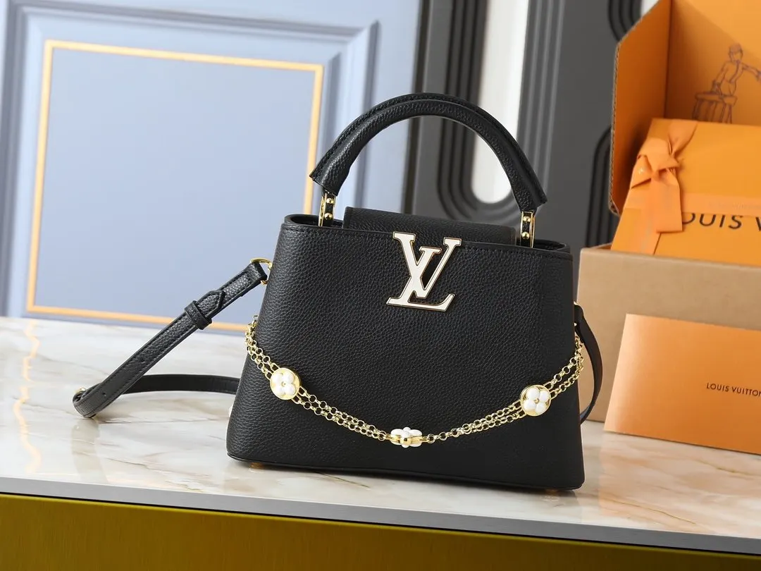 LV Capucines 牛皮 链条包 精致链条款