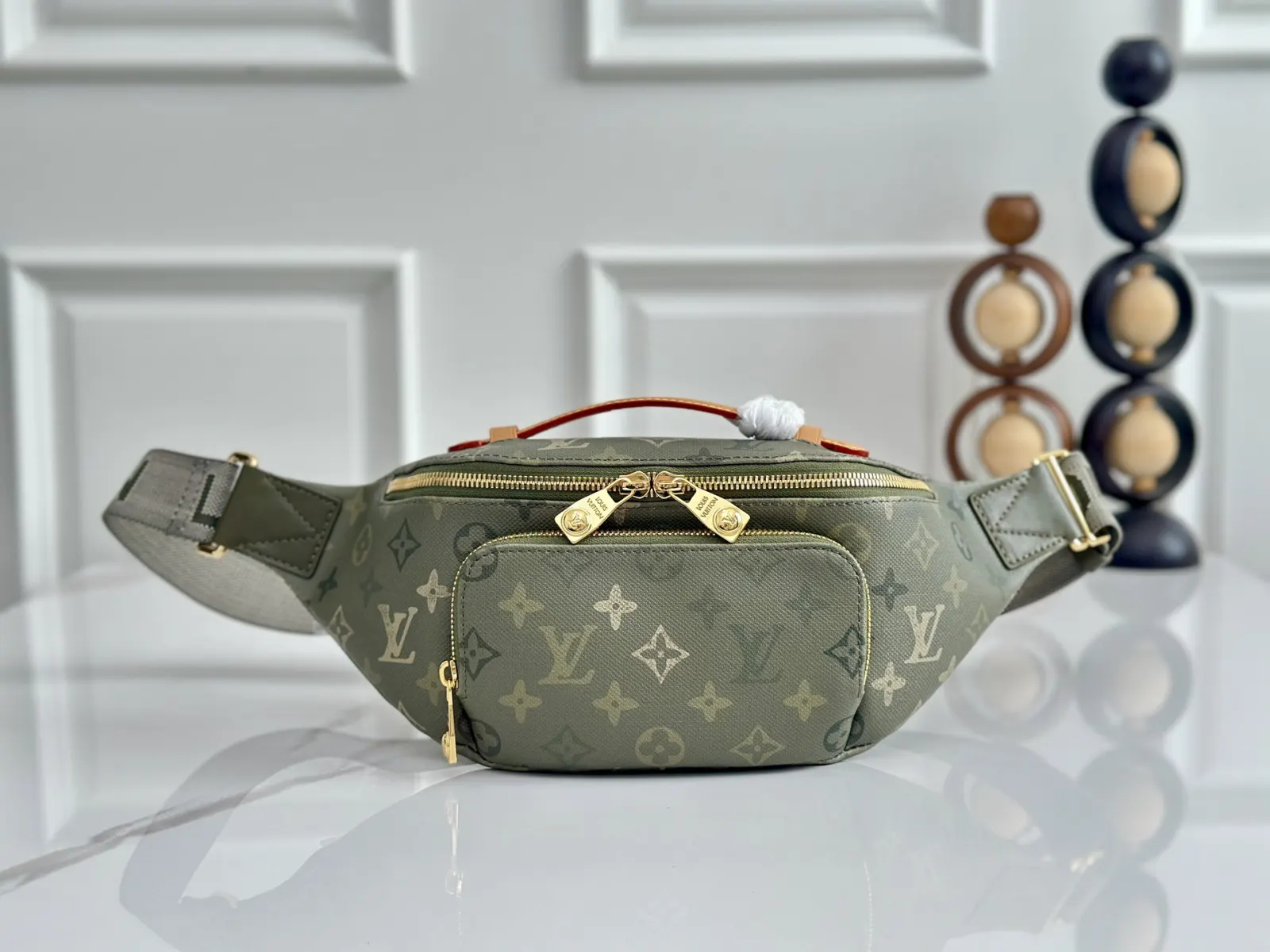 Green Belt Bag Casual Canvas