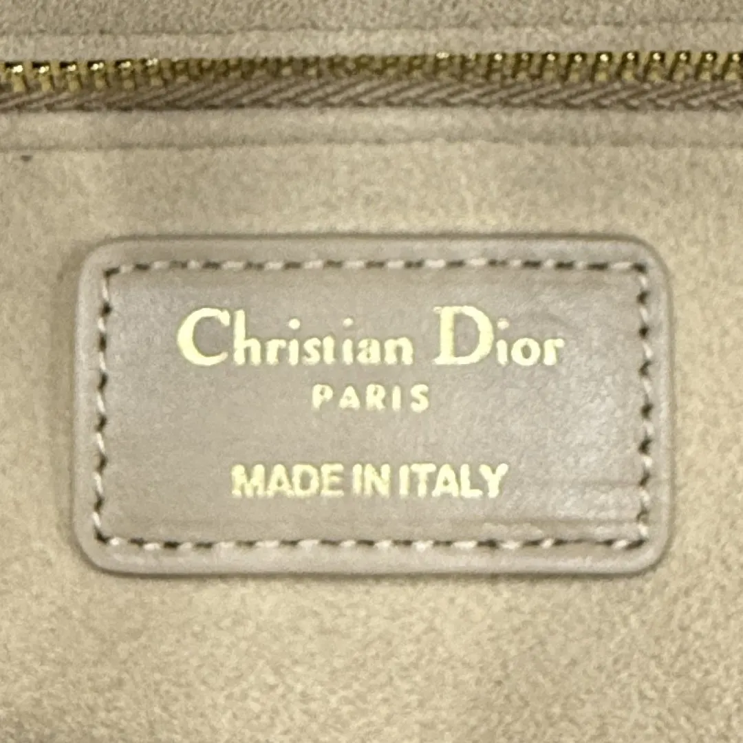 Dior Lady Dior 黄色羊皮卡夾 標籤細節款