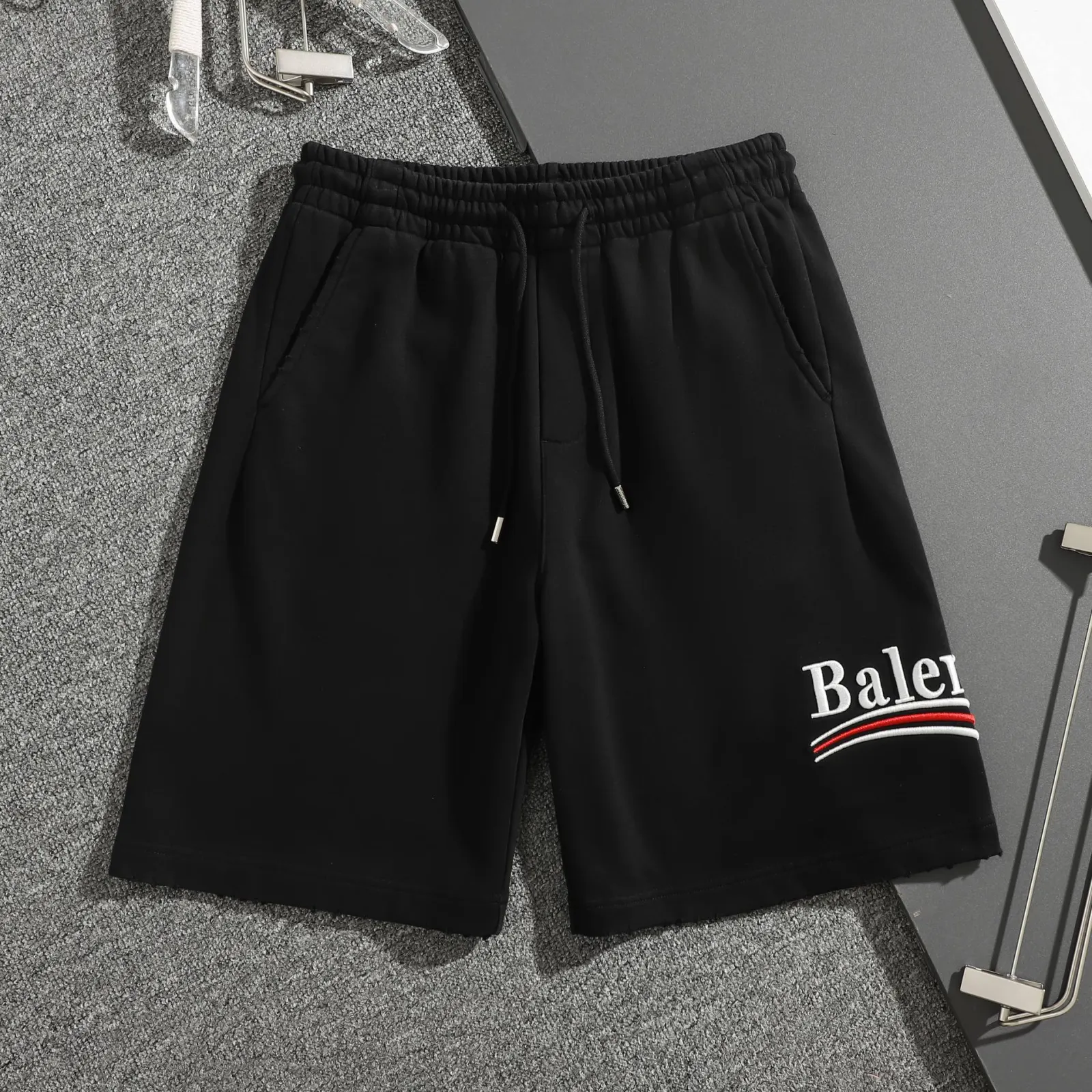 Balenciaga Black Logo Short Sleeve T-Shirt Street Casual