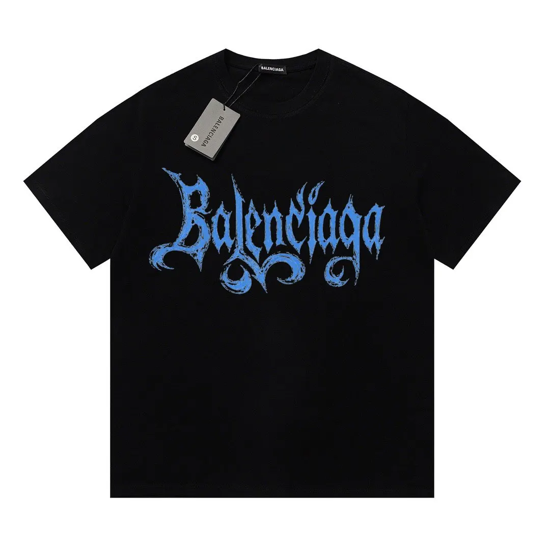 Balenciaga Black Short Sleeve T-Shirt Street Casual