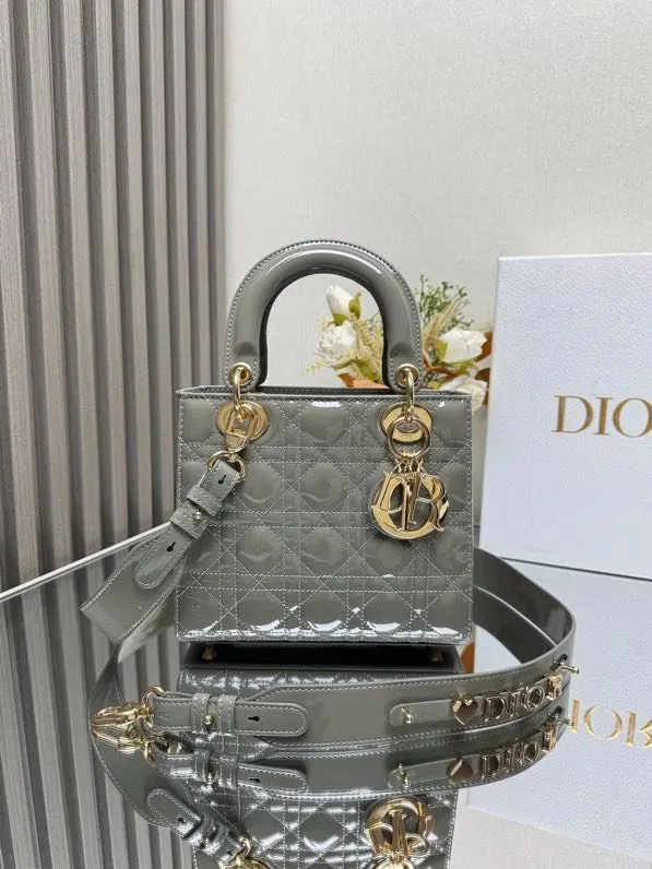 灰色 羊皮 Lady Dio My ABC 「岩石灰 鏈條包 精致鏈條款