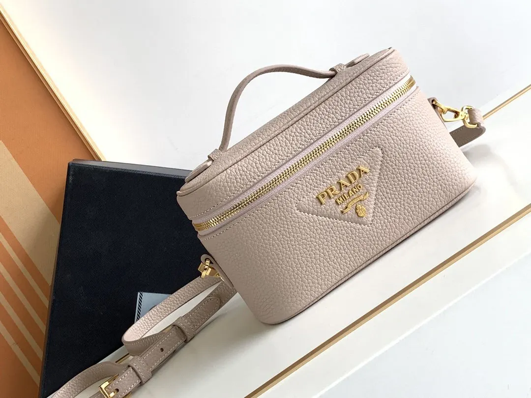PRADA 1BH202P610 鹿皮 羊皮 Logo 手提包 日常通勤款