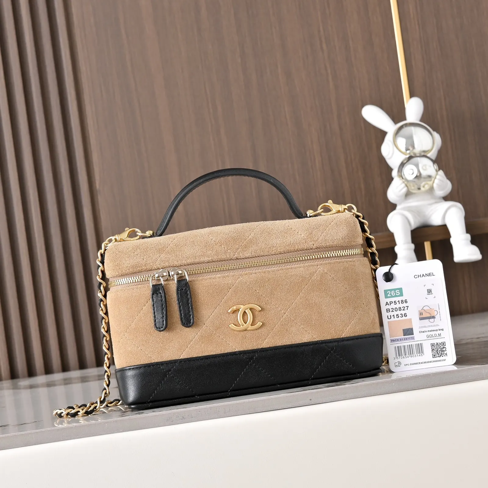 Black Brown Chain Bag