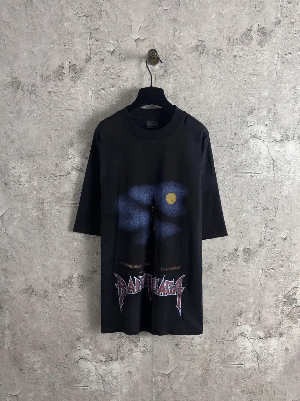 Balenciaga Black Short Sleeve T-Shirt Street Casual