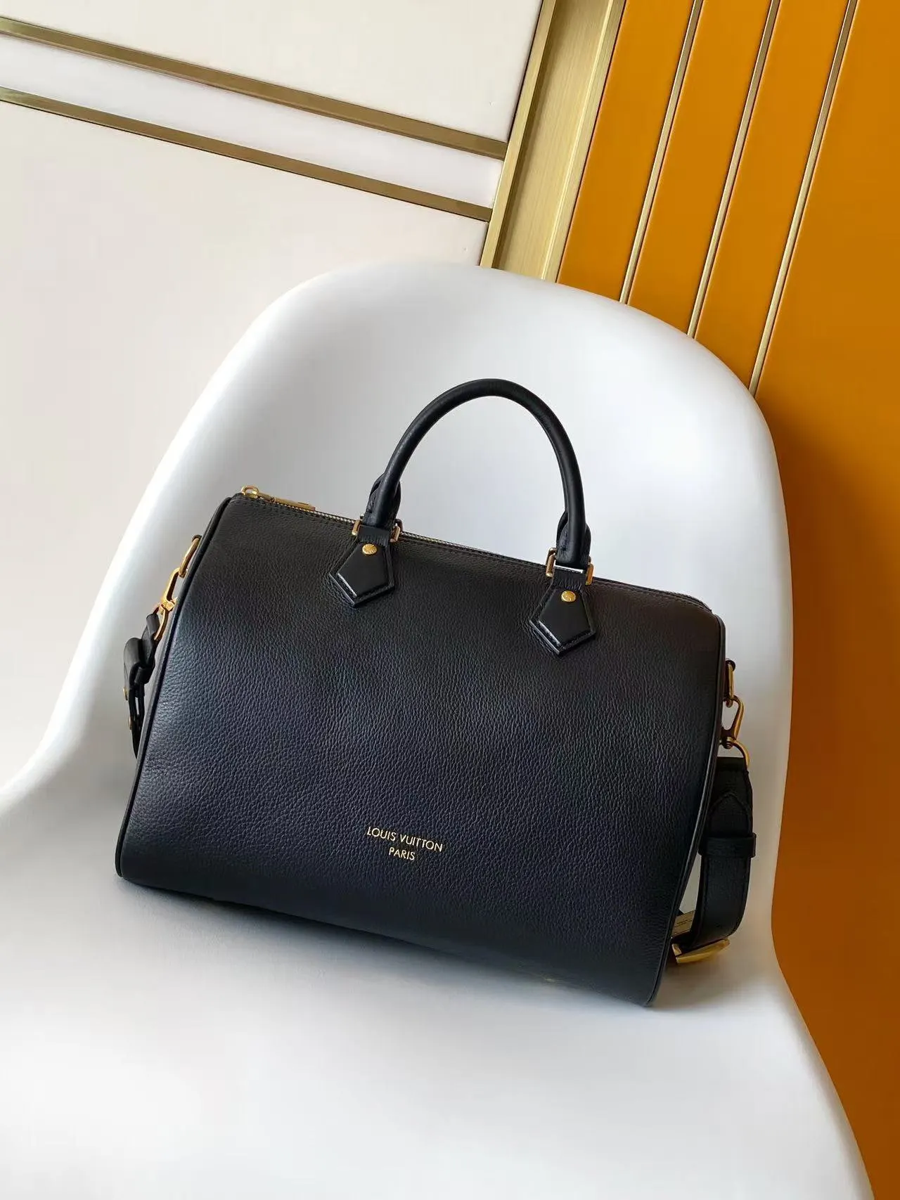 LV Speedy 黑色 棕色 牛皮 旅行袋 大容量旅行款