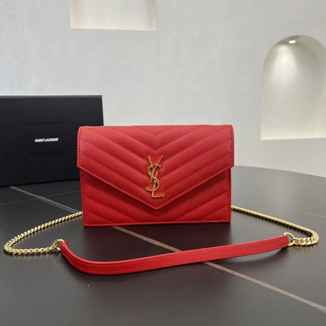 Gold Chain Bag Leather