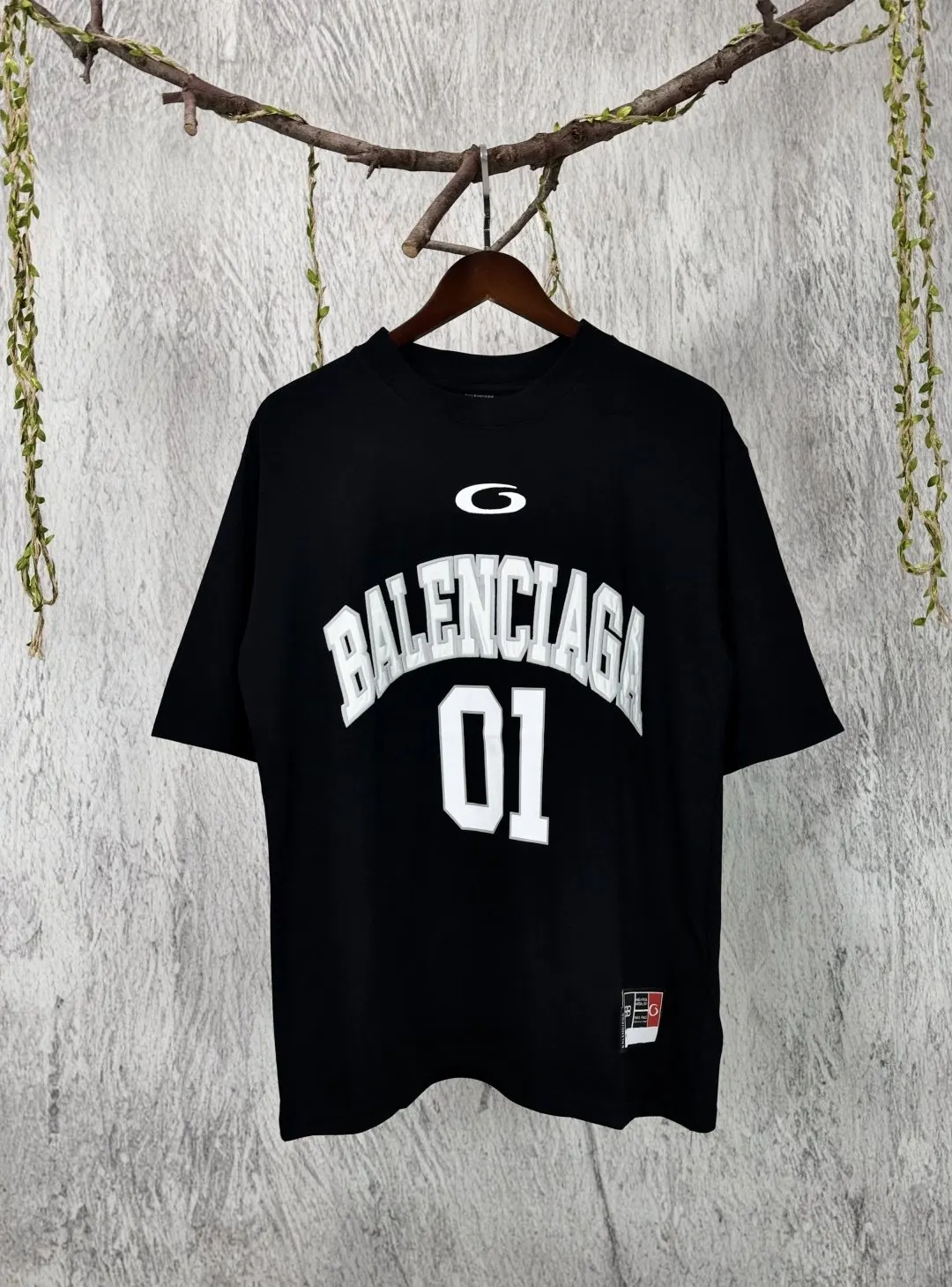 Balenciaga Letter Embroidery Short Sleeve T-Shirt Street Casual