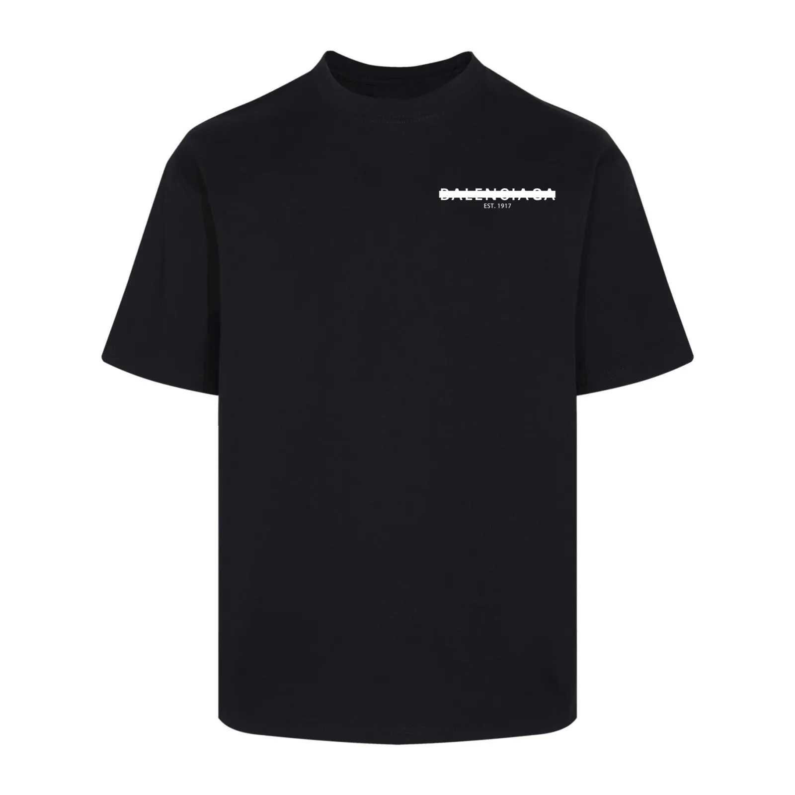 Balenciaga Black Short Sleeve T-Shirt Loose Casual