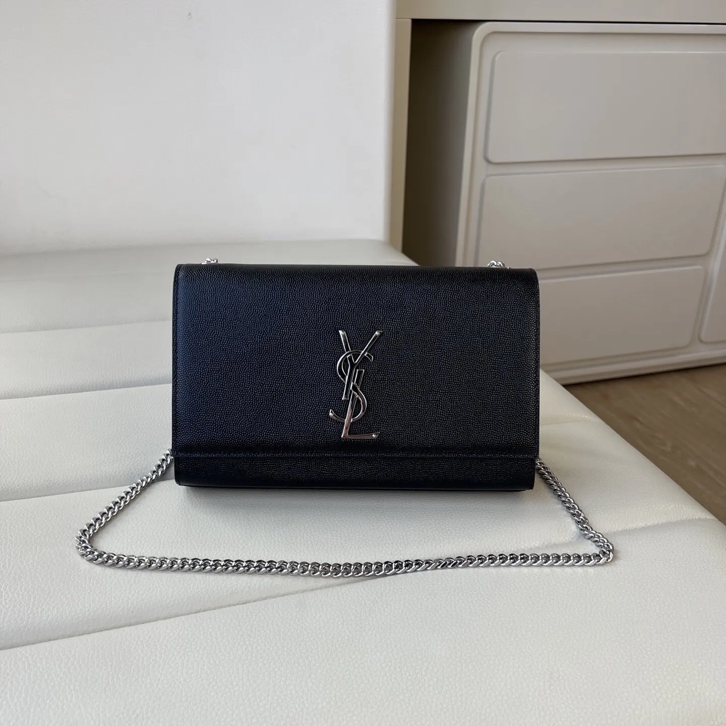 YSL 銀色 金色 小牛皮 鏈條包 精致鏈條款
