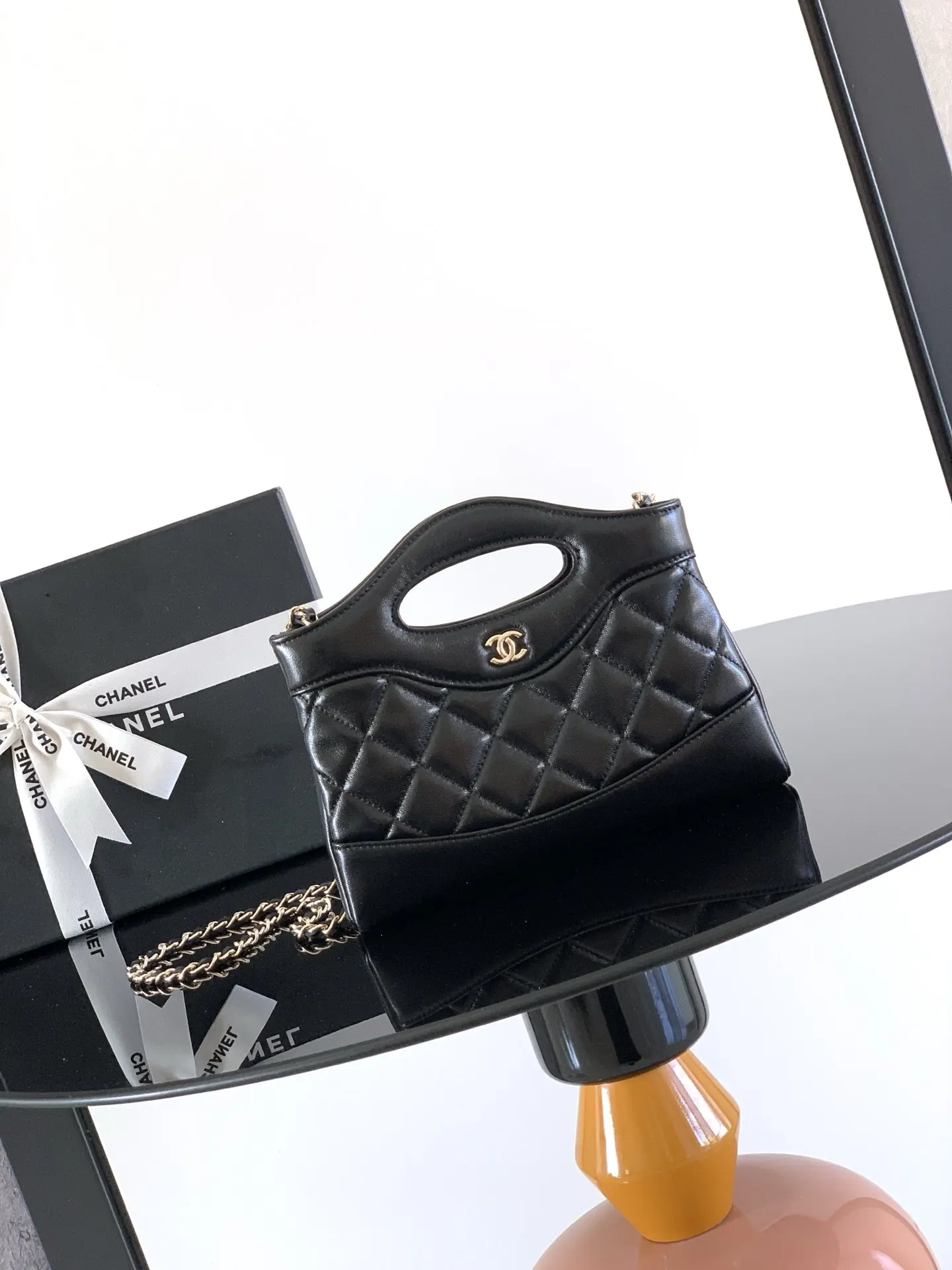 CHANEL 羊皮 羊皮手提包手提斜挎小包迷你手拎包 推 斜背包 輕便斜挎款