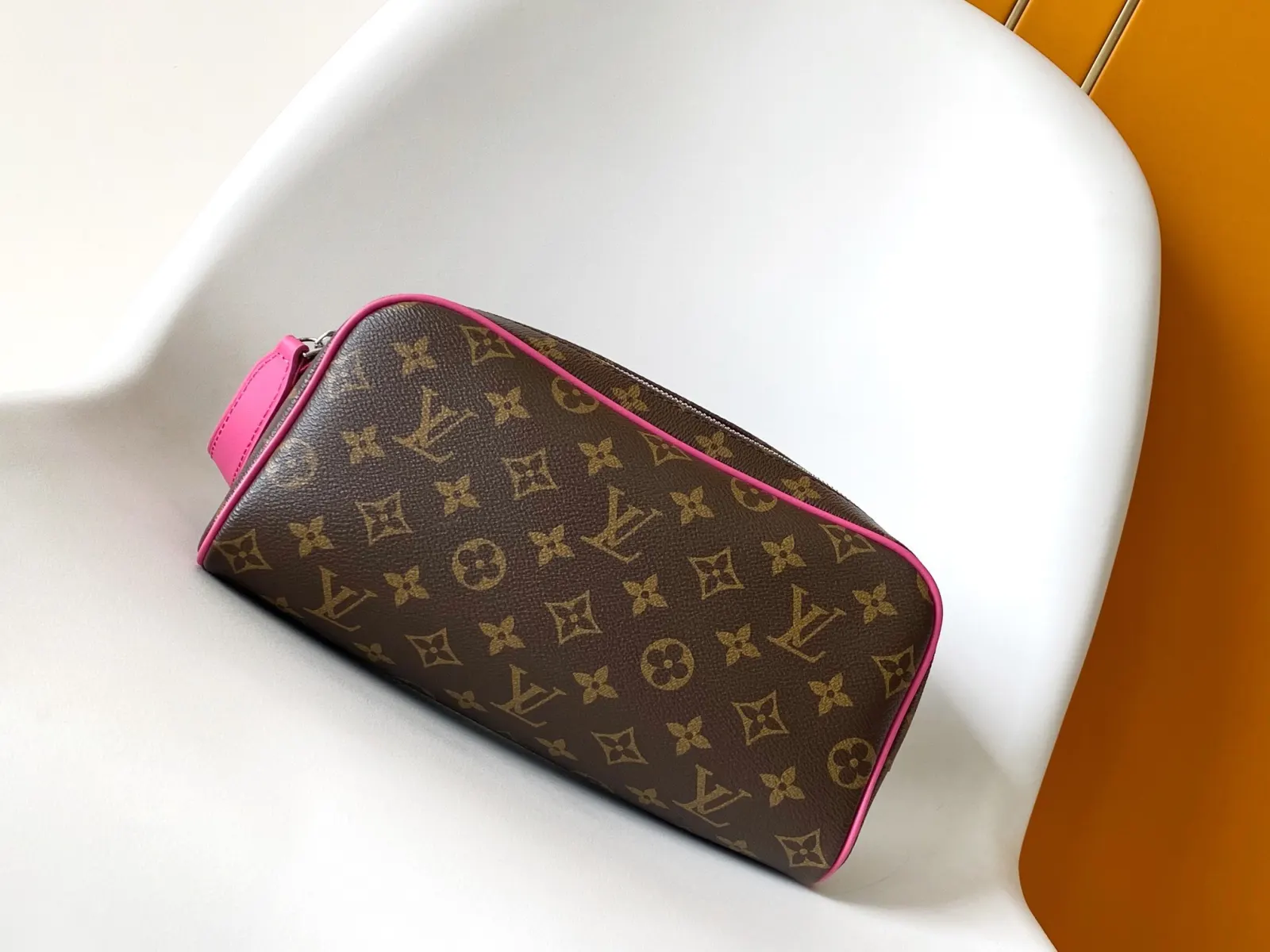 Black Monogram Organizer Pouch Travel Canvas