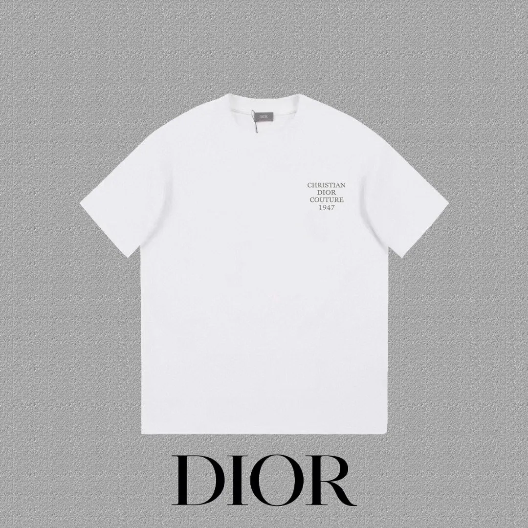 Dior 白色小标短袖T恤 簡潔百搭款