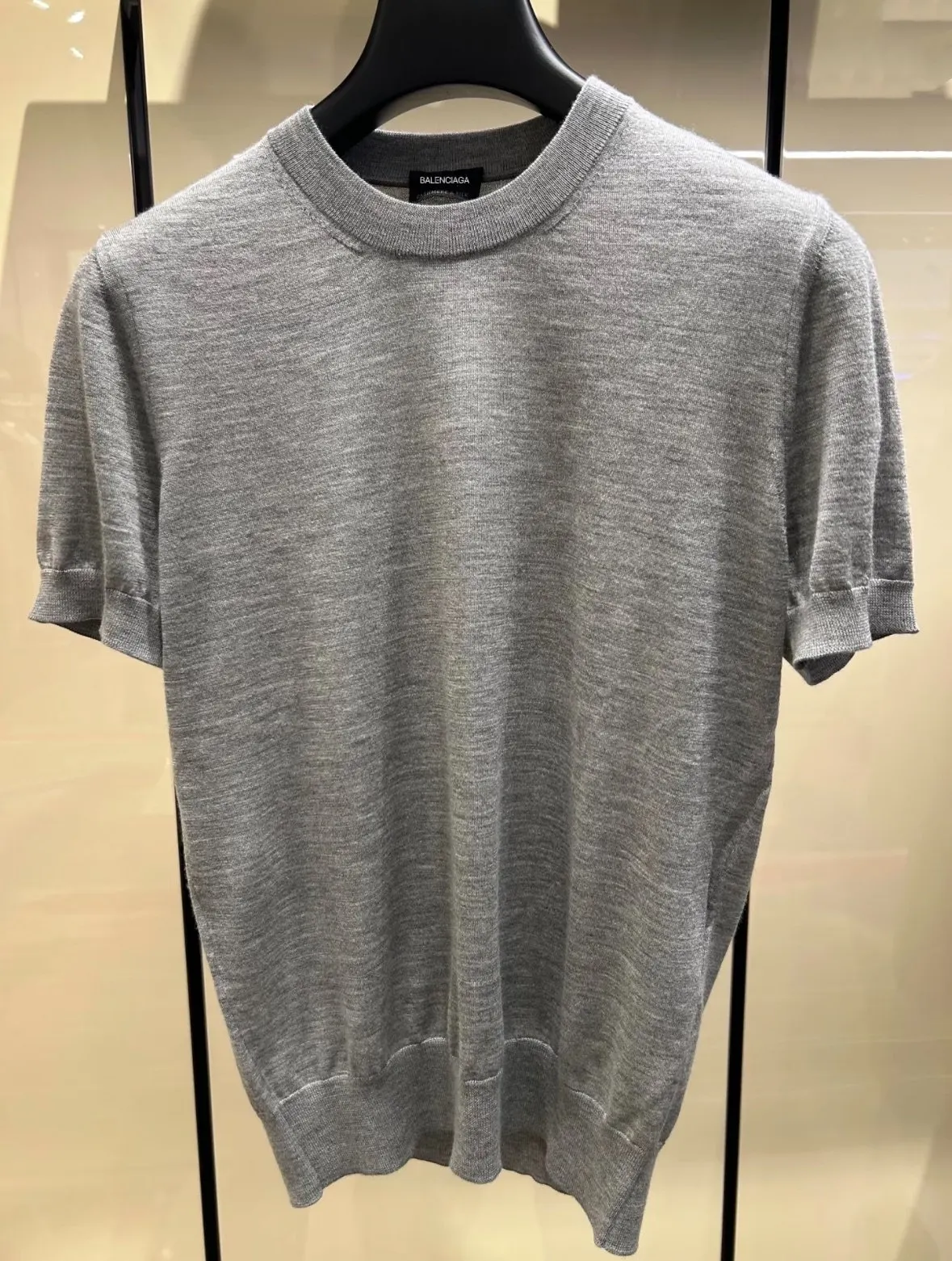 Balenciaga Gray Short Sleeve T-Shirt Street Casual Style