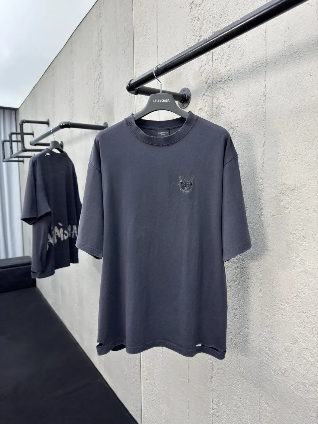 Balenciaga 黑色 純棉 短袖T恤 街頭休閒款