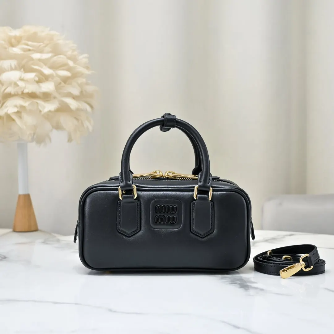Black Top Handle Bag Commuter Leather