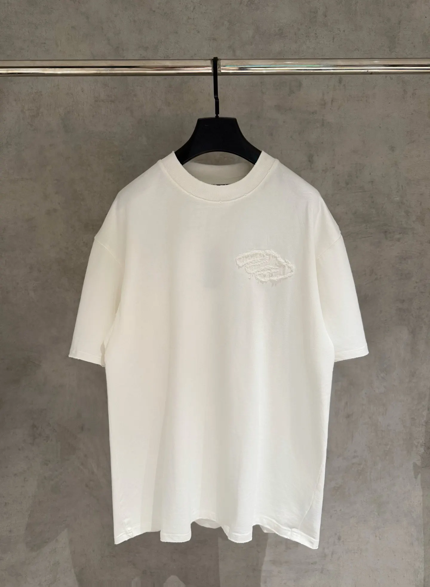 Balenciaga 25SS Embroidery Cotton Short Sleeve T-Shirt Street Casual