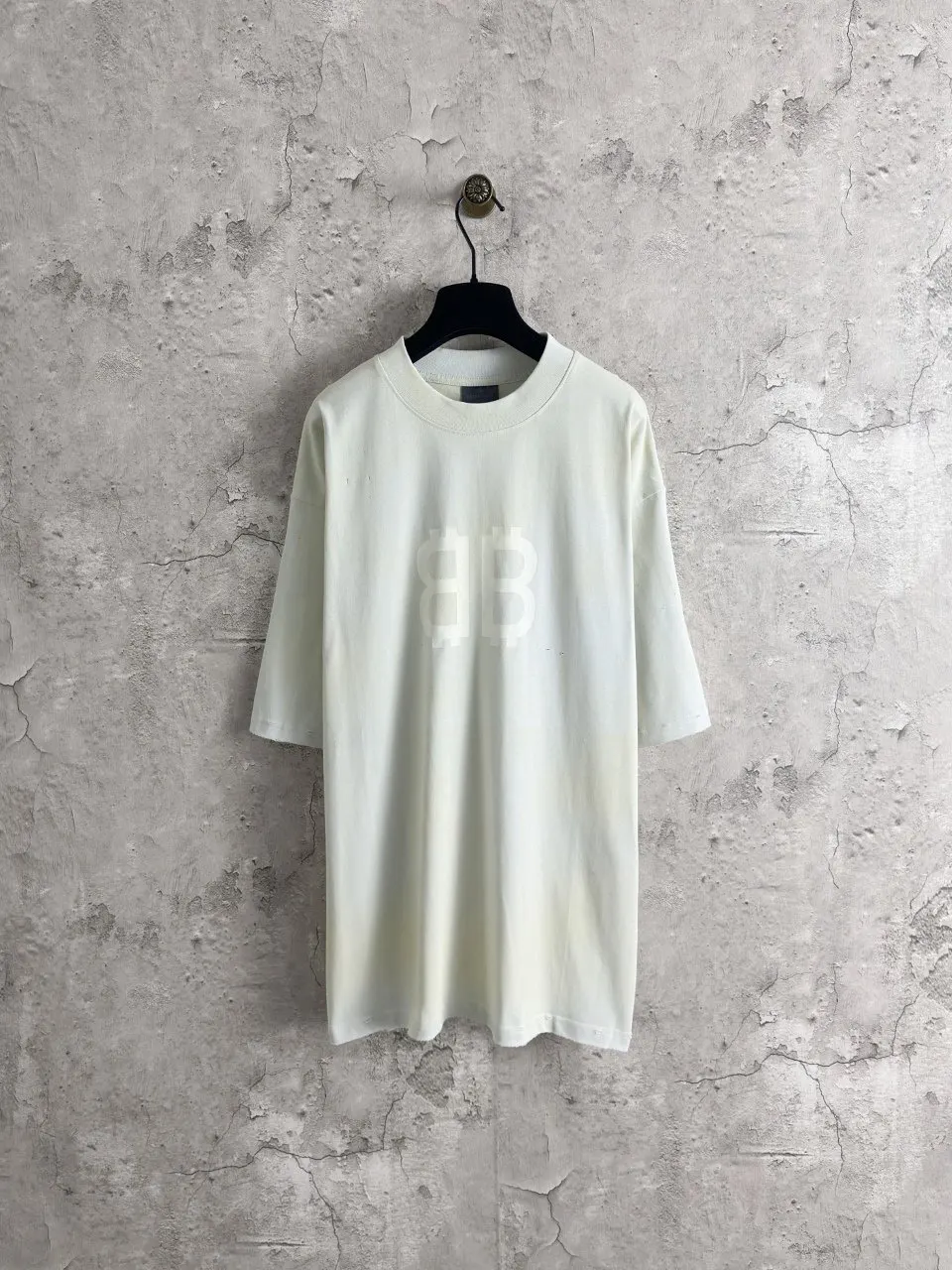 Balenciaga Beige Short Sleeve T-Shirt Street Casual Style 2 1