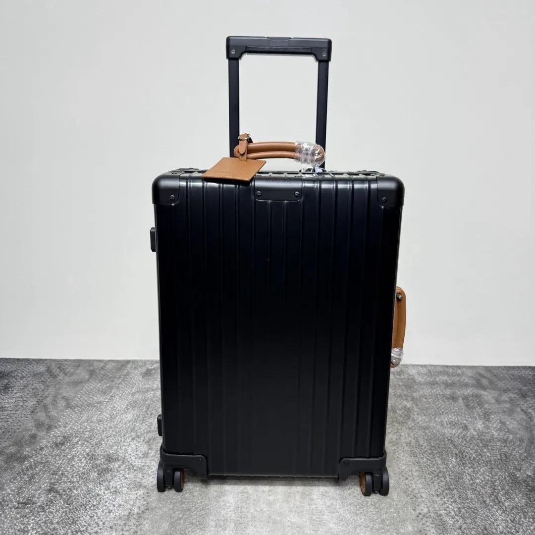 黑色 銀色 色系 全鋁镁合金 升级至尊宝 彩色皮質手把 行李箱 旅行拉杆款 輕便出行款