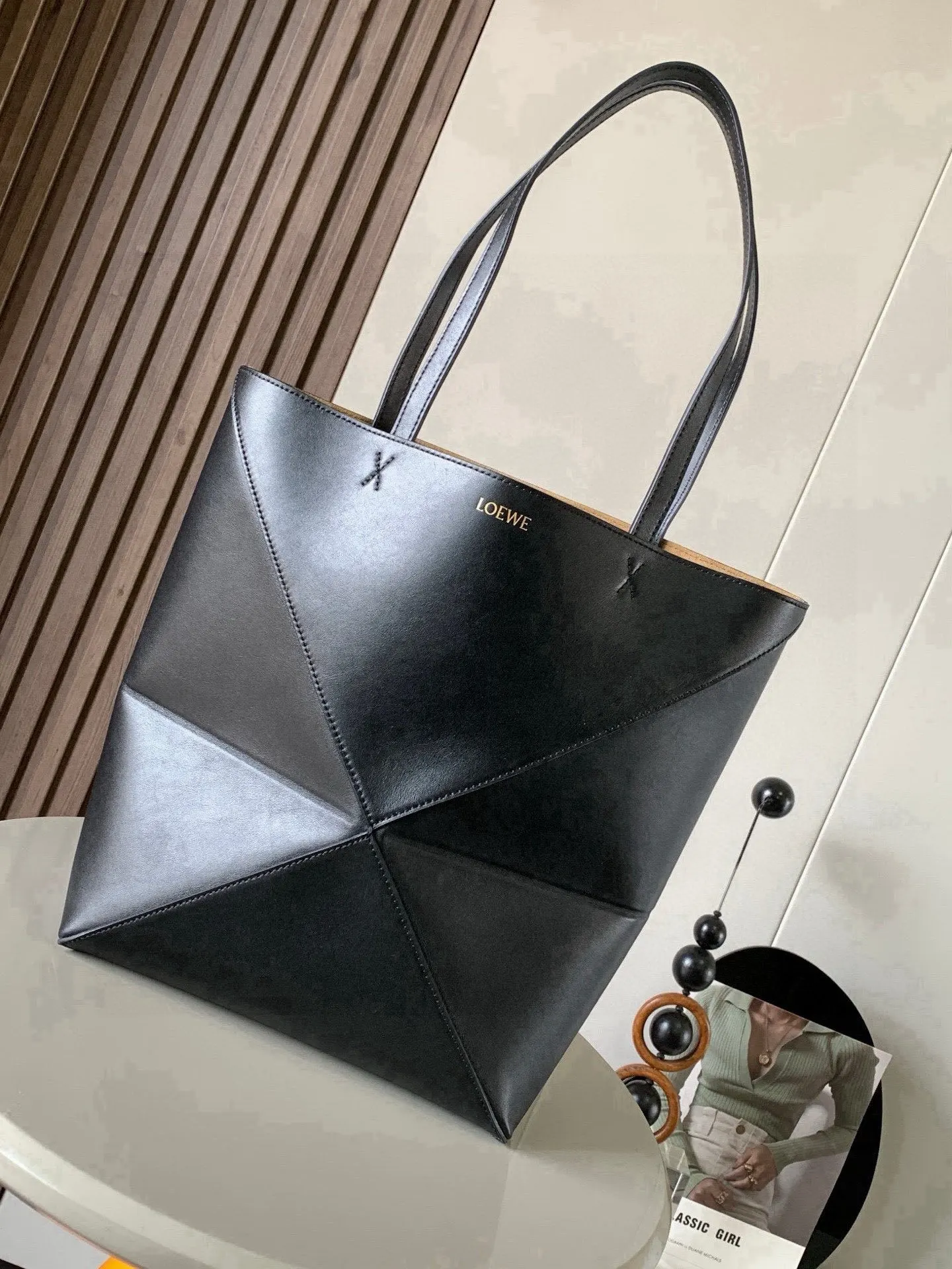 Puzzle 黑色 牛皮 行李箱 旅行拉杆款 輕便出行款