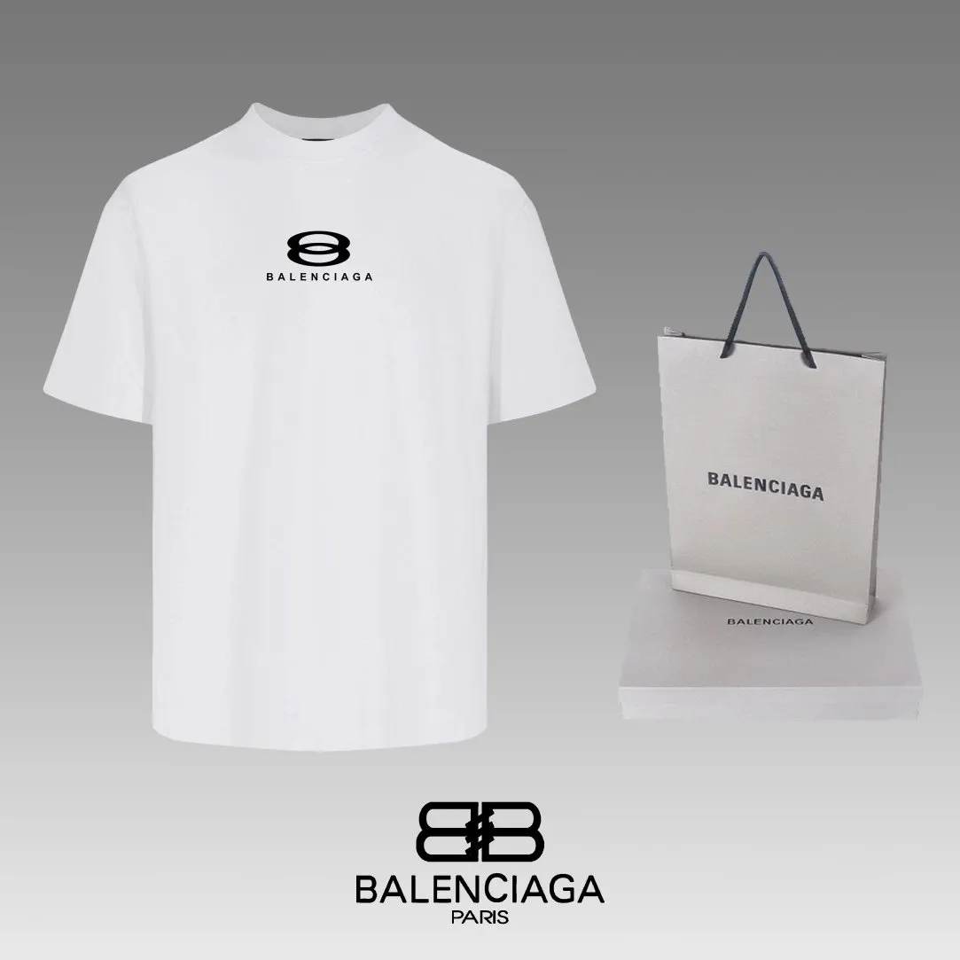 Balenciaga Black Short Sleeve T-Shirt Loose Casual