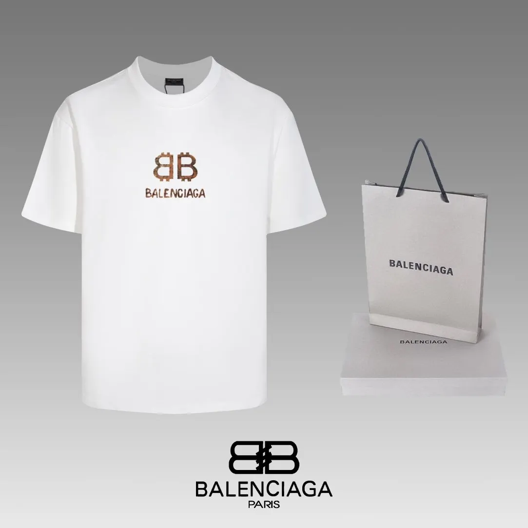Balenciaga Black Short Sleeve T-Shirt Loose Casual