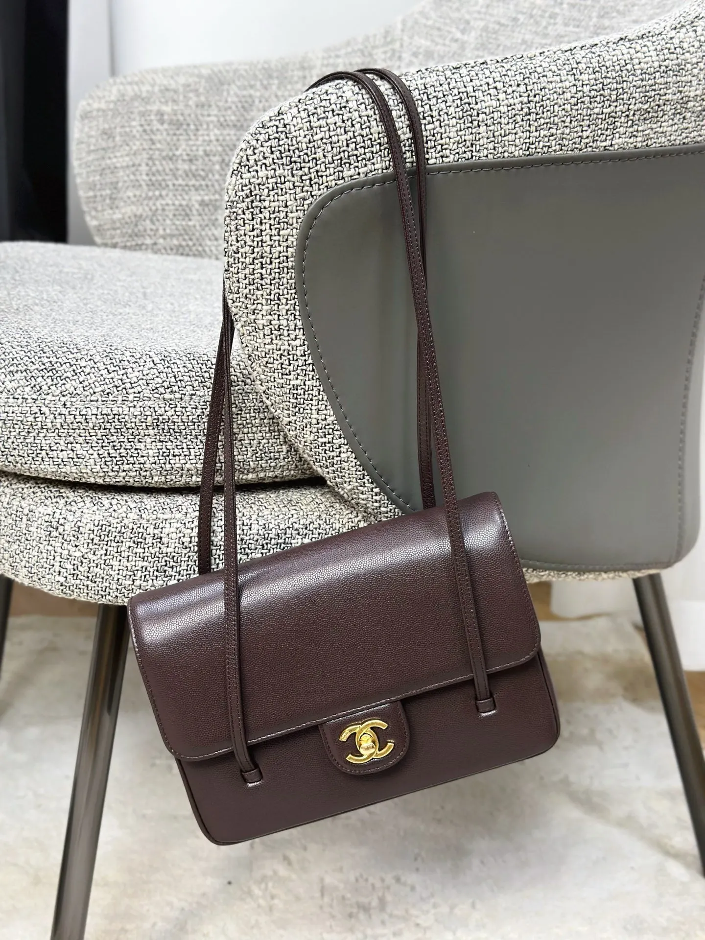 CHANEL 小牛皮Preppy Coco手提包 手提單肩