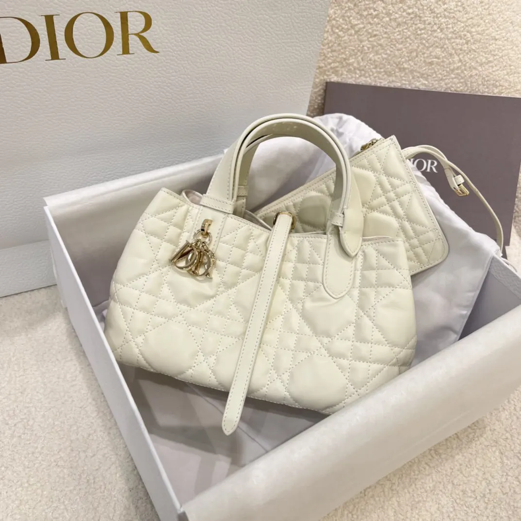 Dior 白色牛皮手袋 手提斜挎款