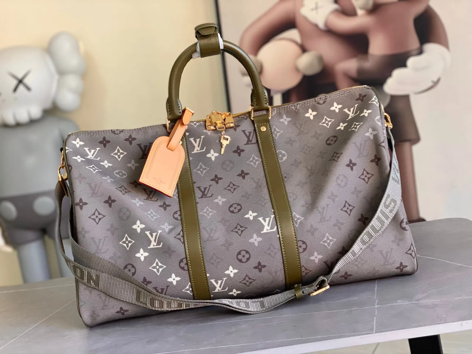 Keepall 金色 牛皮 旅行袋 大容量旅行款
