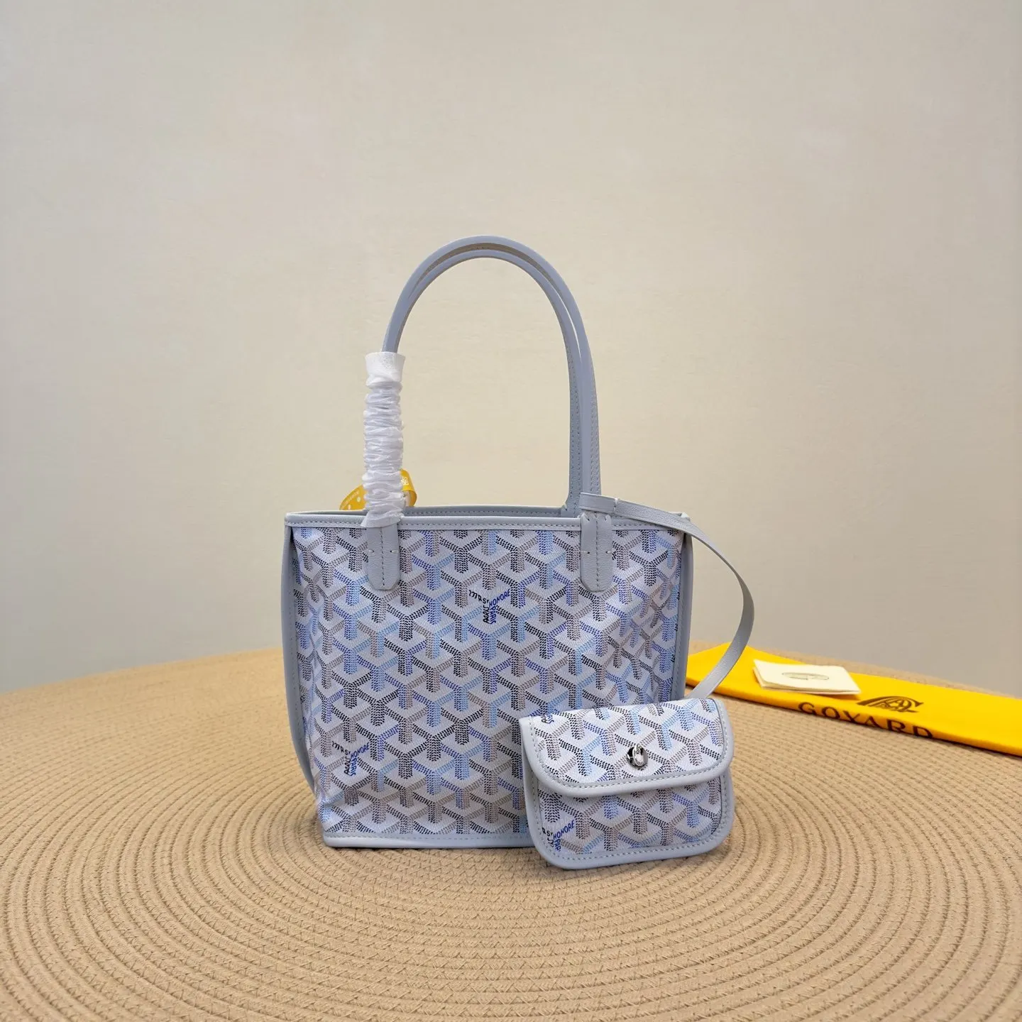 Goyard mini托特极地藍 戈雅Anjou Mini 托特包 大容量托特款