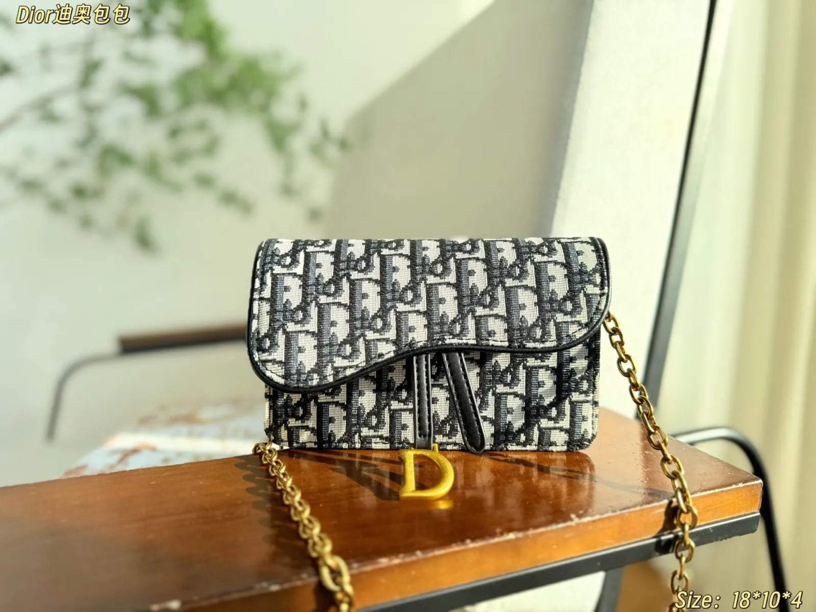 Dior 老花 帆布 链条包 精致链条款