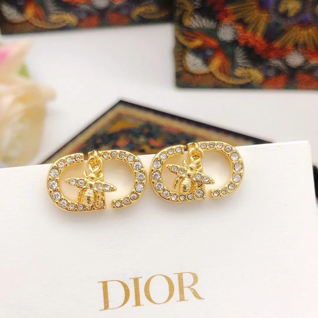 Dior CD金色耳環 禮盒款