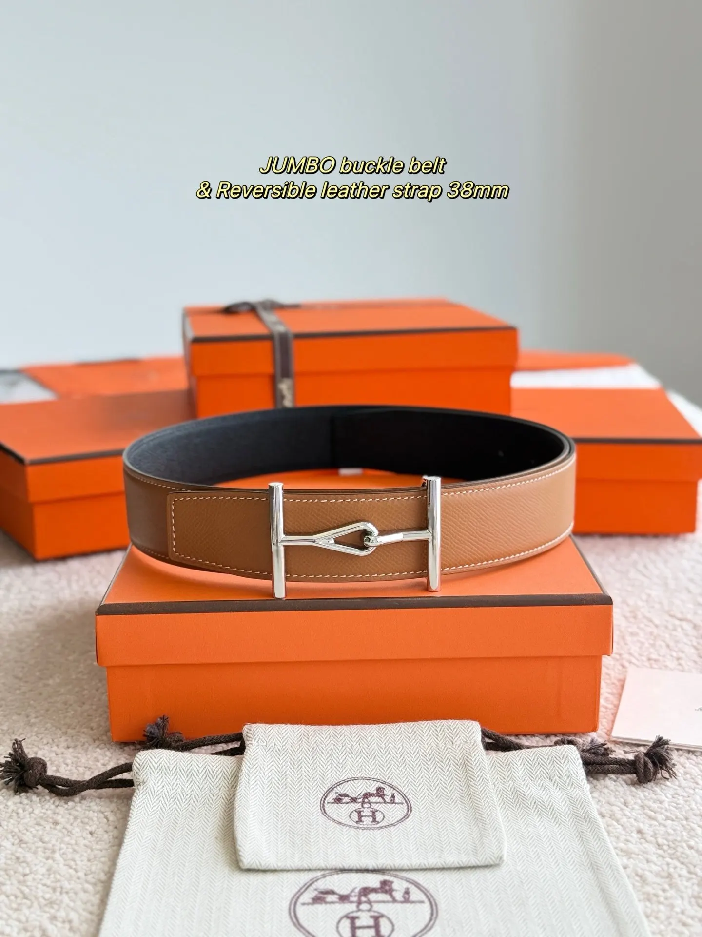 Hermes Epsom掌纹牛皮 腰帶 精致配飾款