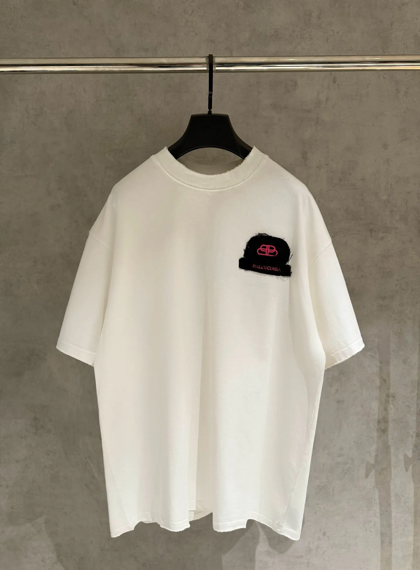 Balenciaga 25SS Embroidery Cotton Short Sleeve T-Shirt Street Casual