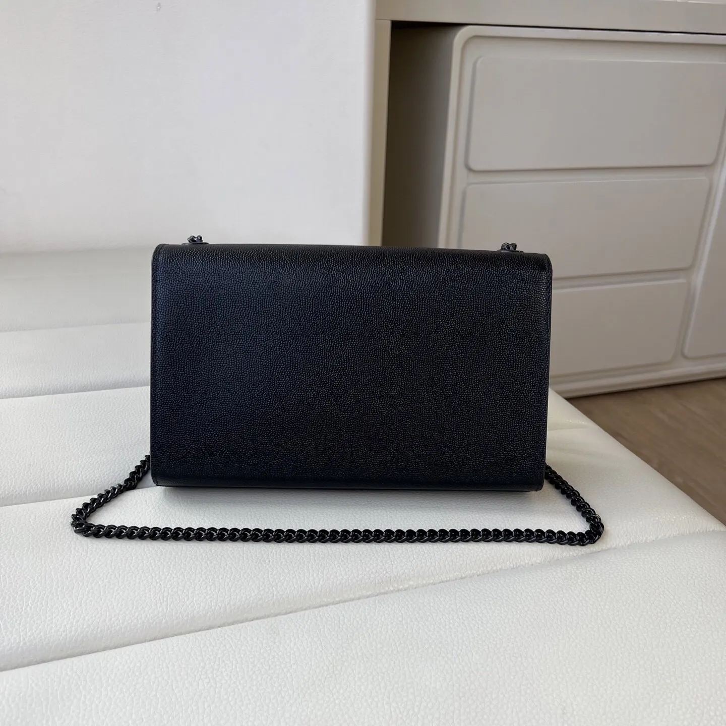 Silver Gold Chain Bag Leather