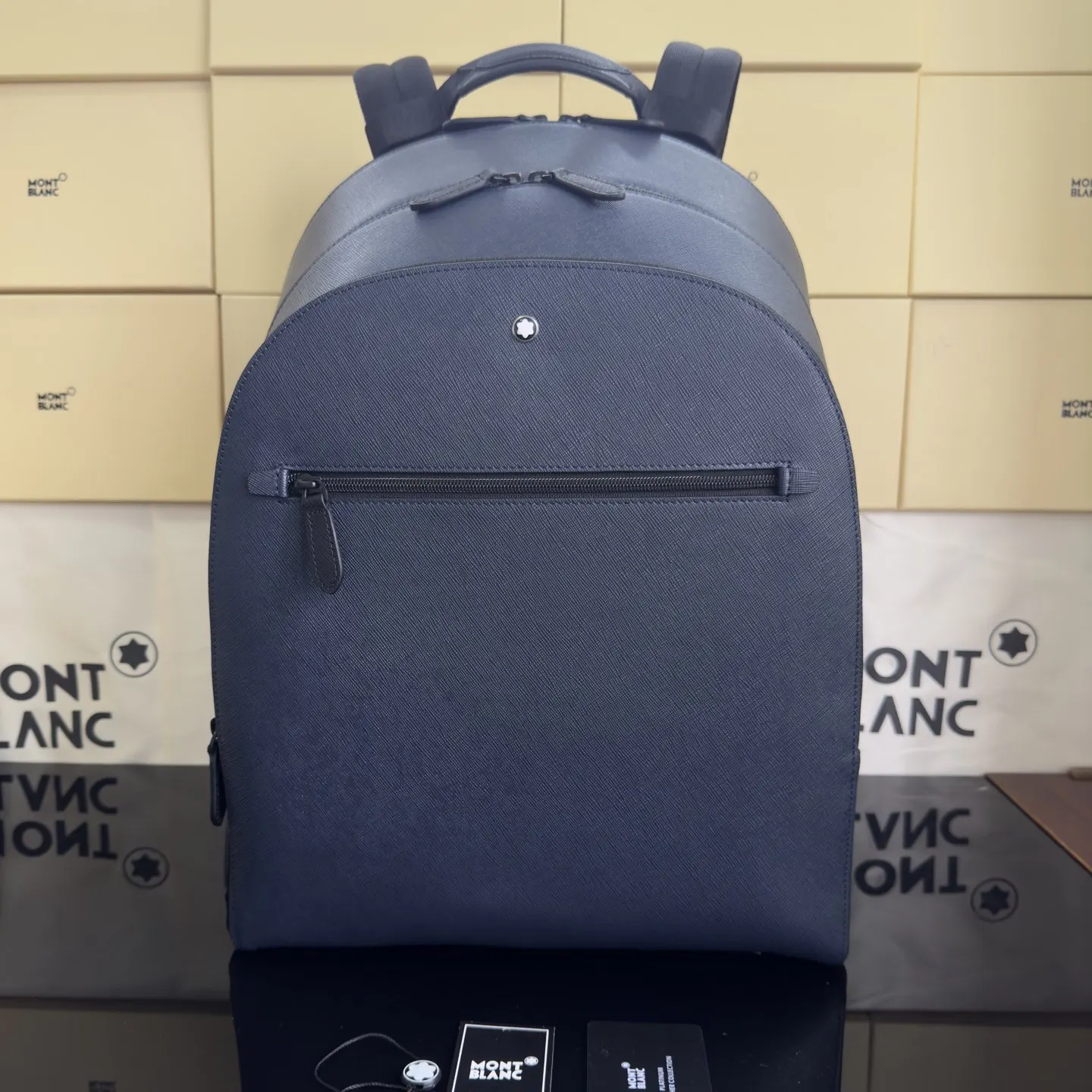 Blue Backpack Leather