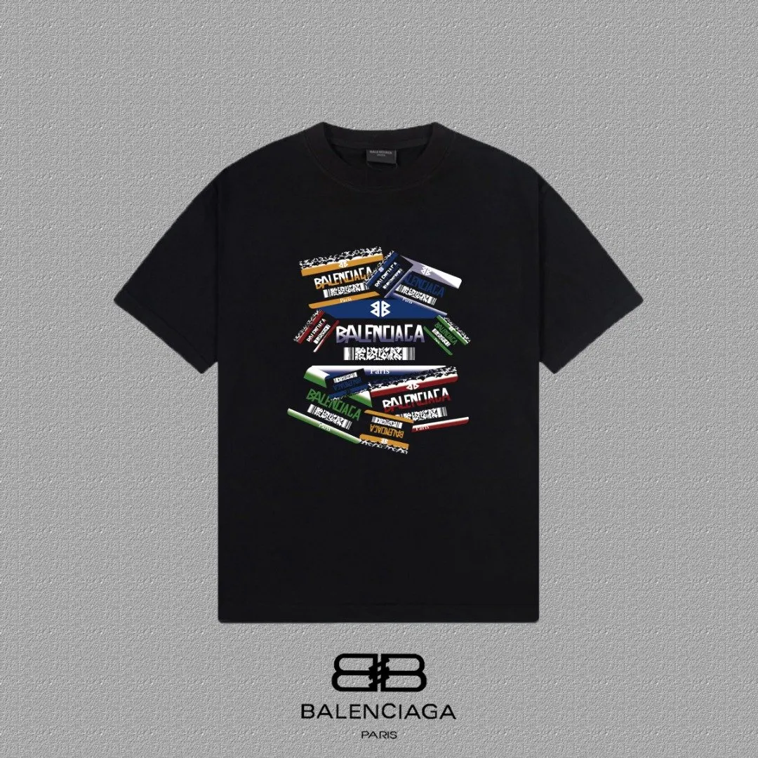 Balenciaga Paris 黑色 短袖T恤 街頭休閒款