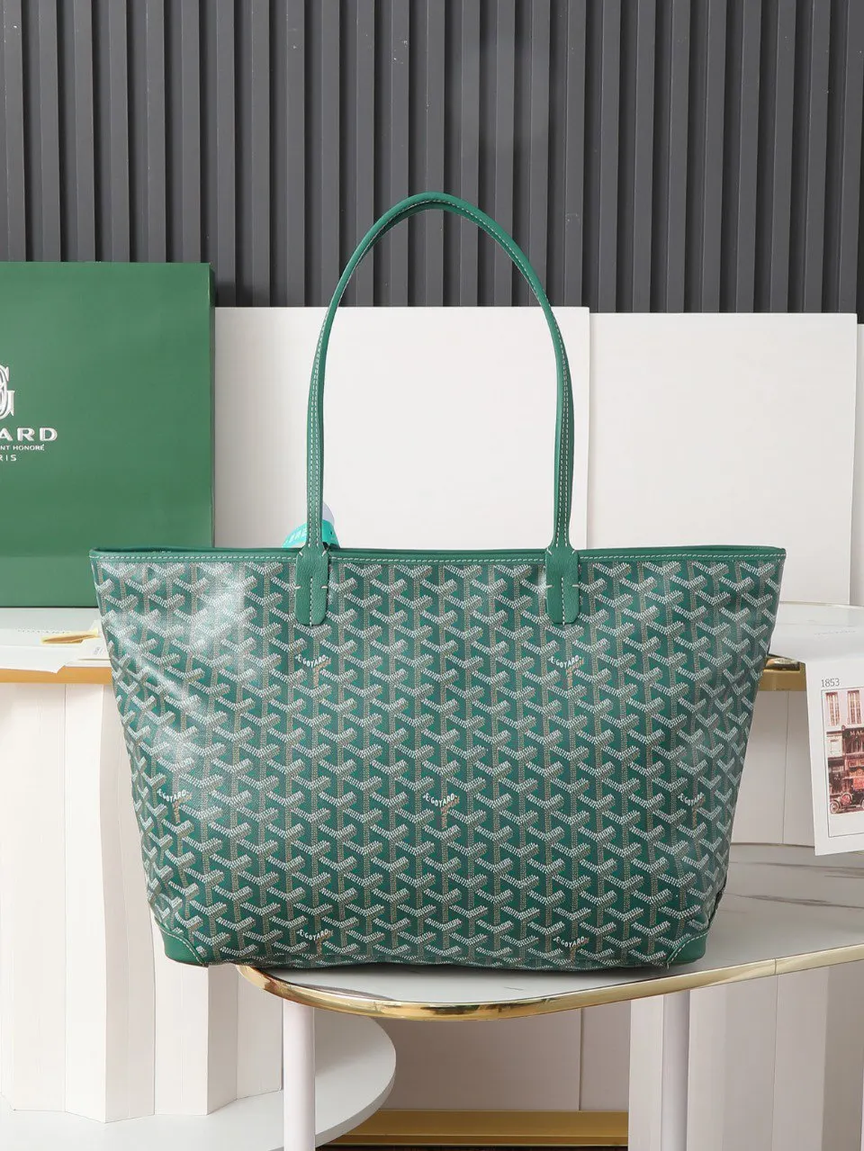 Goyard Green Tote Bag