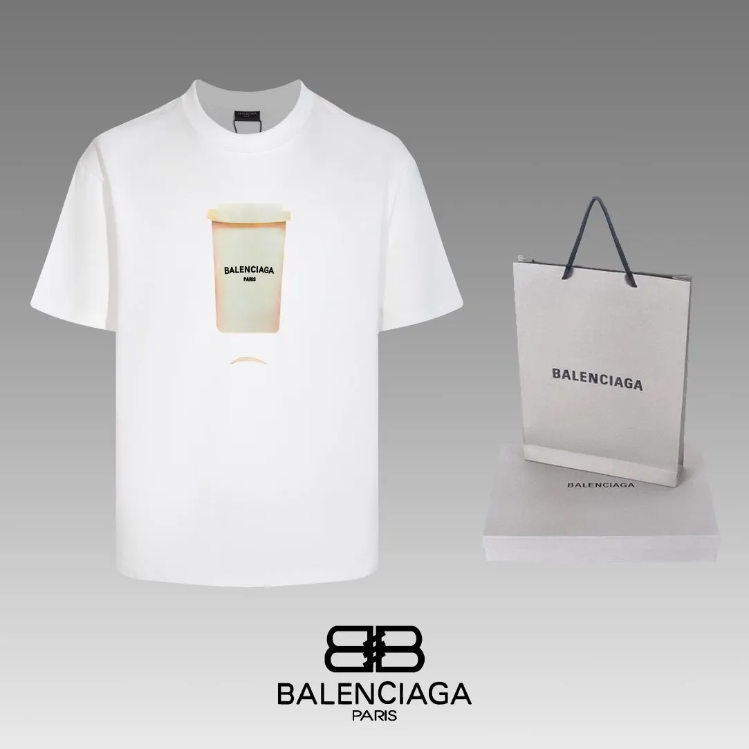 Balenciaga Black Short Sleeve T-Shirt Loose Casual
