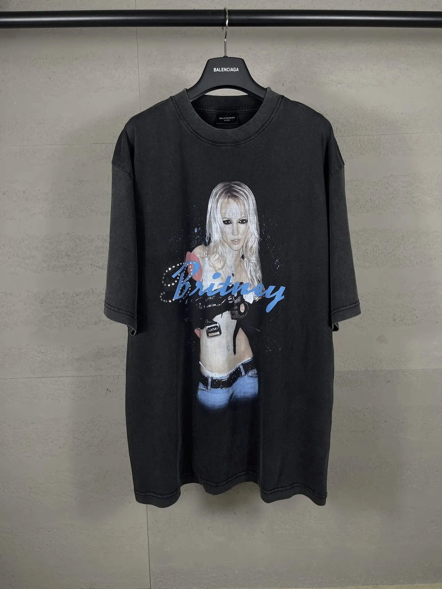 Balenciaga Cotton Logo Short Sleeve T-Shirt Loose Casual