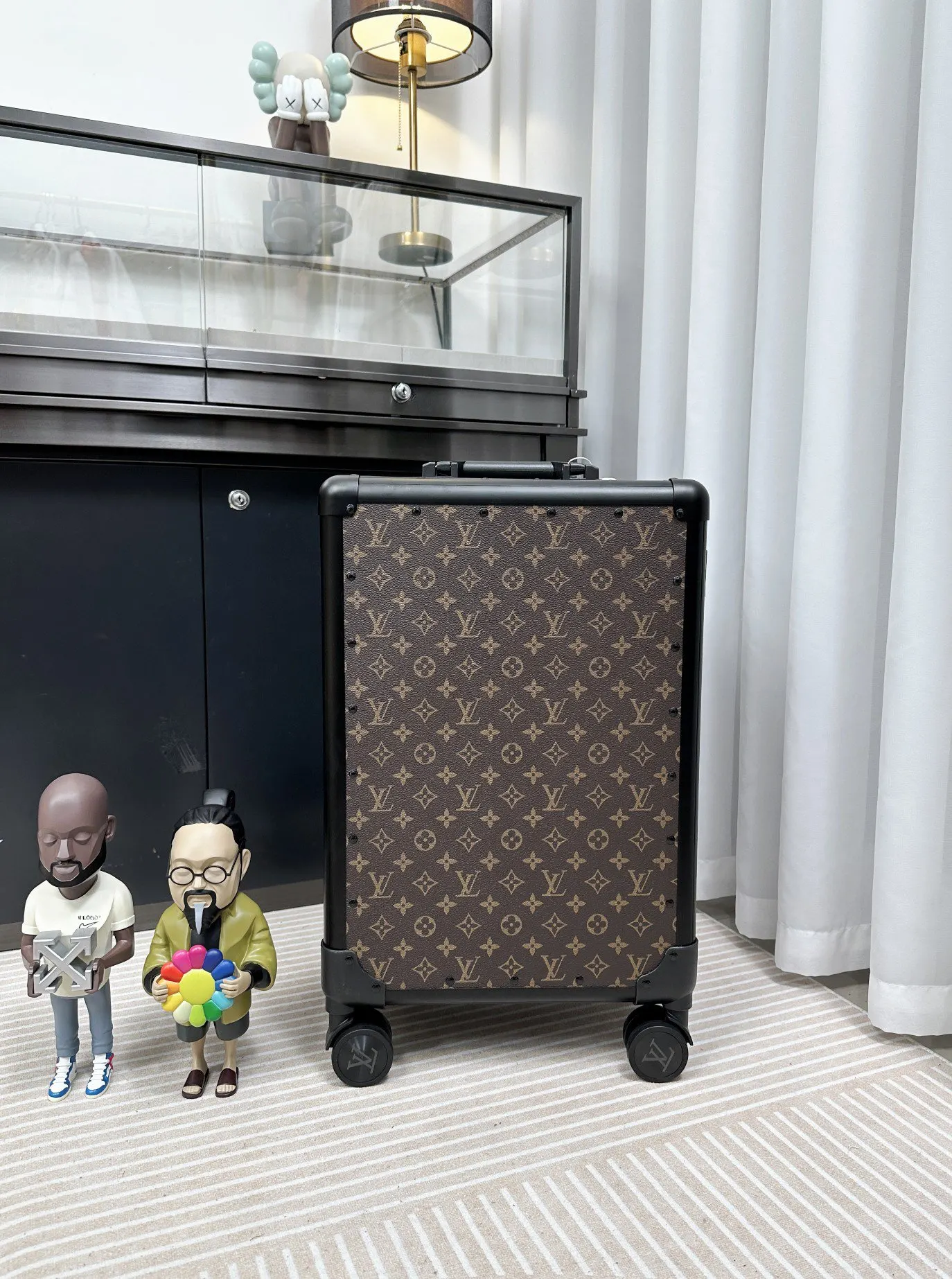 Black Monogram Suitcase Travel Lightweight Classic