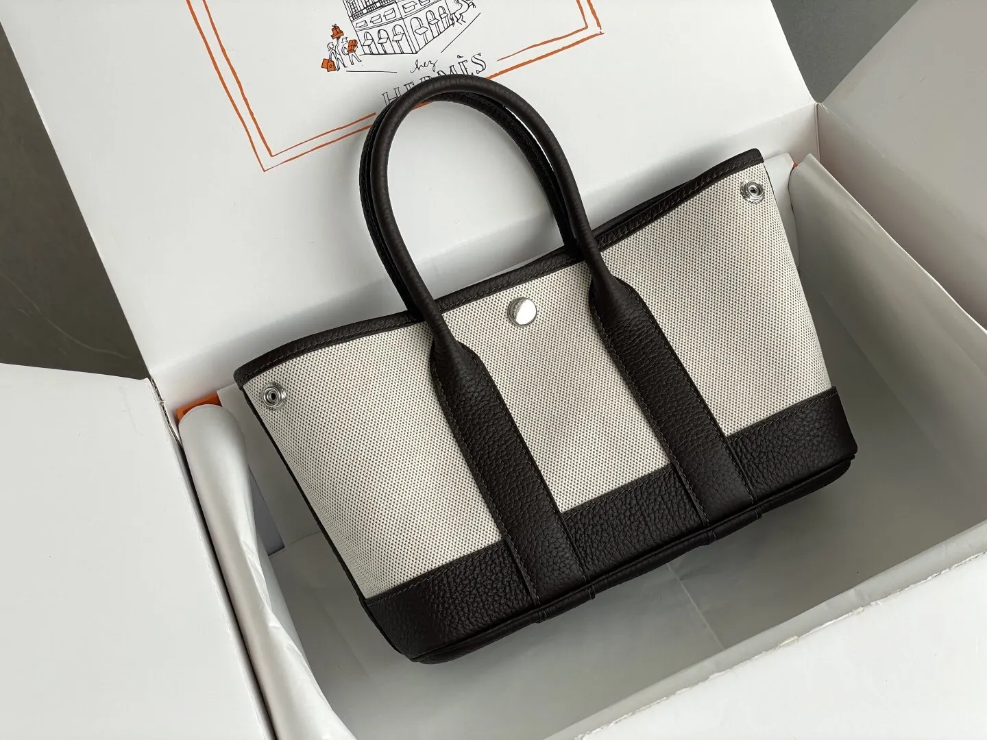 Hermes Garden Party 拼色 Togo牛皮 托特包 10cm 經典款